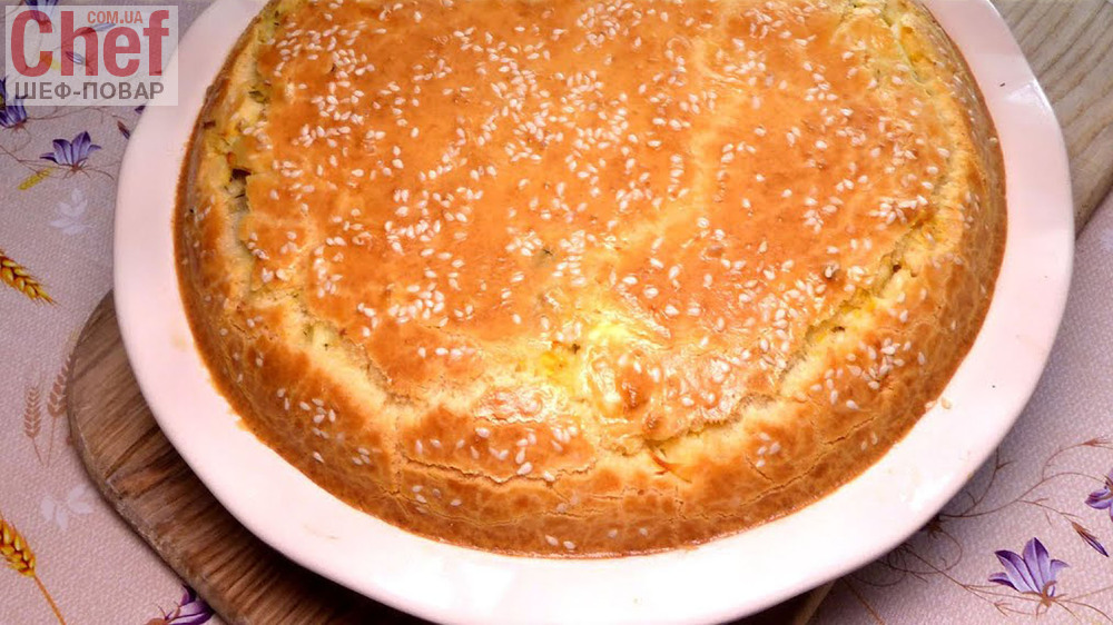 Рецепт пирога с сайрой и картошкой