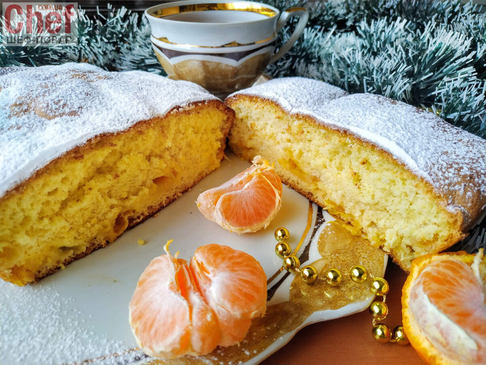 Пирог с мандаринами — вкусные рецепты в духовке, на сковороде