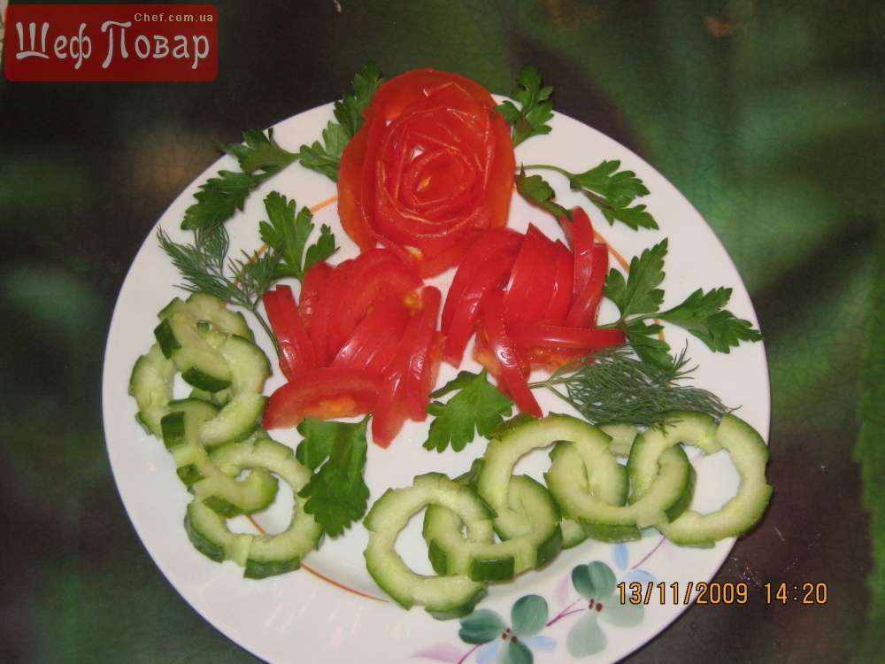 Идеи украшений для блюд из овощей с фото