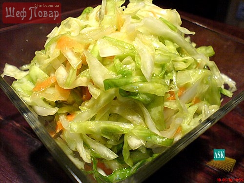 Весенний салатик из молодой капусты