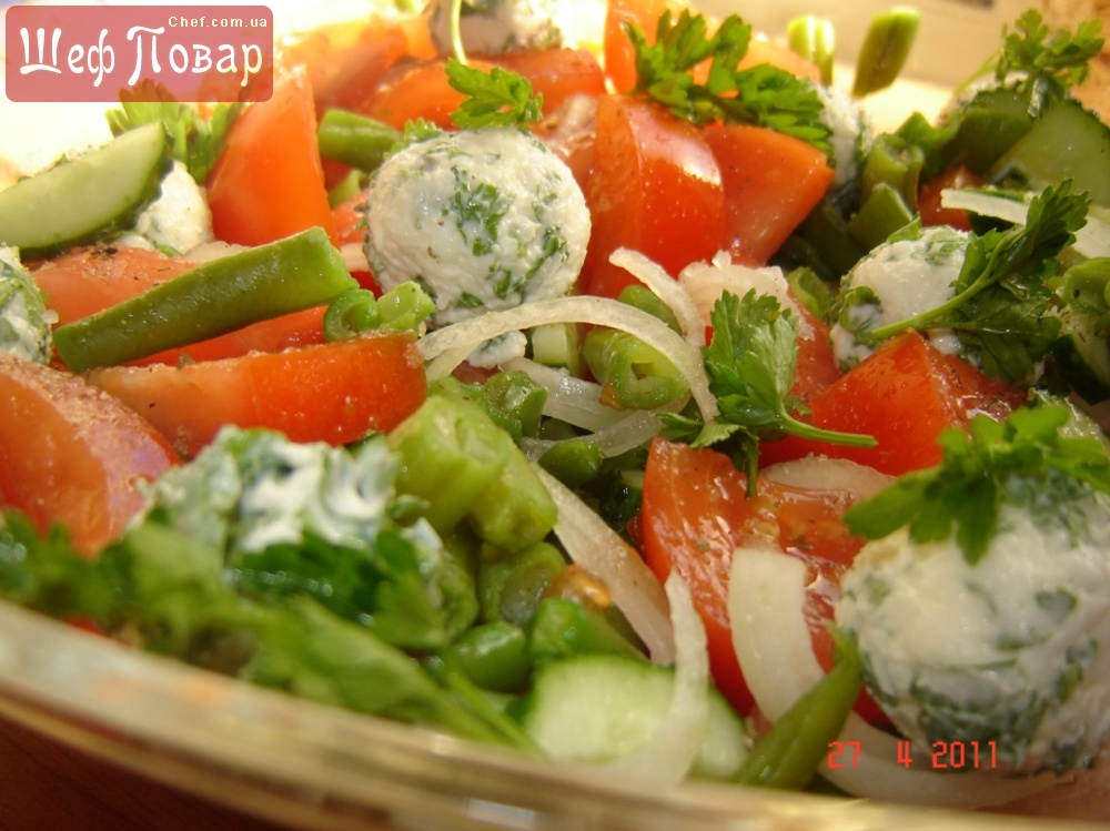 Крабово -сырный салат шариками