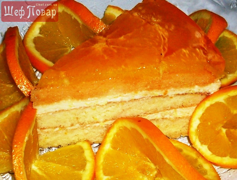 Апельсиновый ТОРТ на День Рождения. Пошаговый рецепт с фото