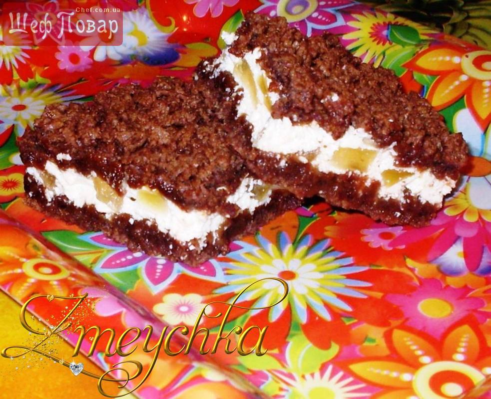 Творожно-шоколадный пирог с ''мармеладинками''