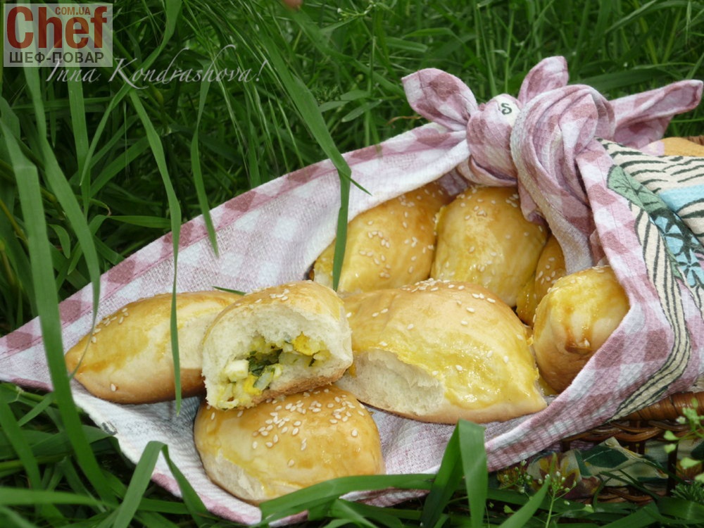 Пирожки с зеленым луком и яйцом: пошаговый рецепт с фото | Меню недели