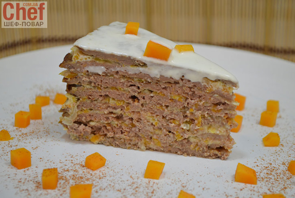 Печеночный торт из куриной печени – кулинарный рецепт