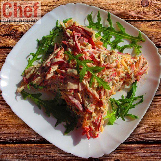 Красное море – самый вкусный салат с крабовыми палочками
