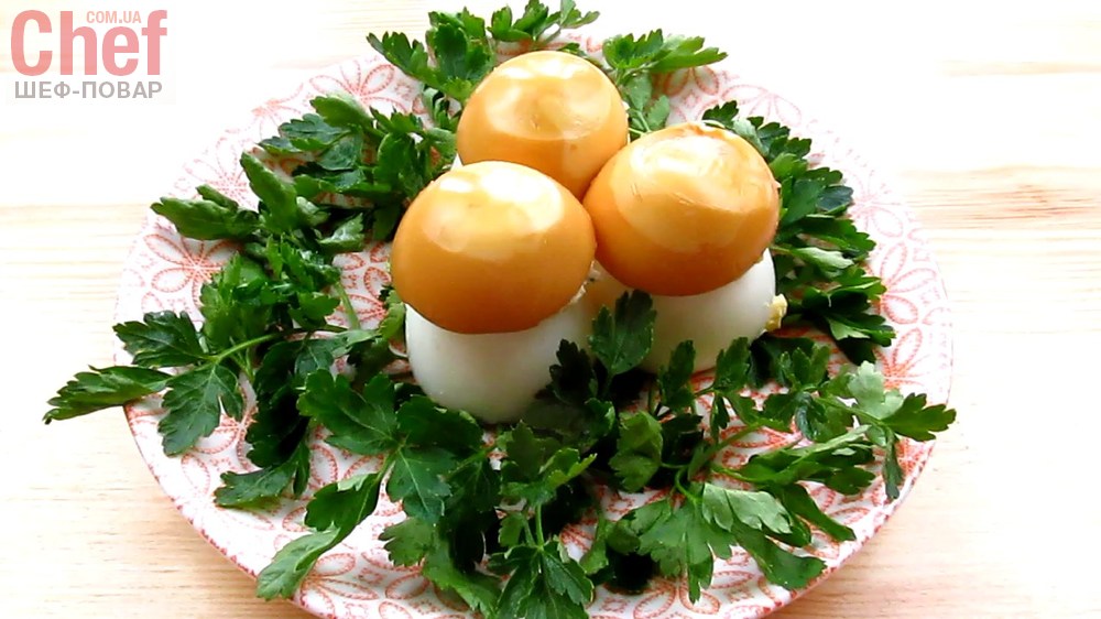 Закуска из фаршированных яиц 