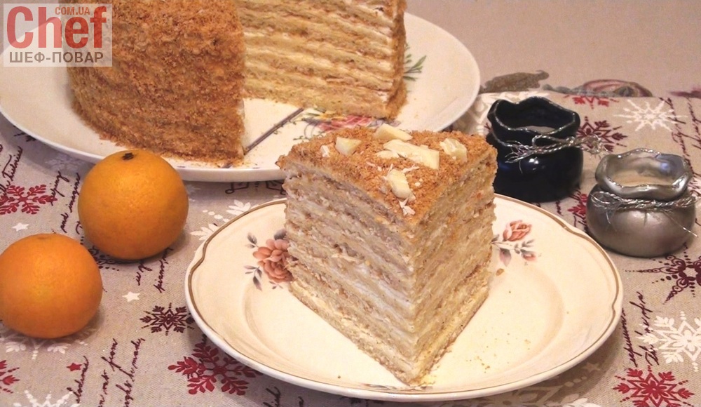 Нежнейший слоеный творожный торт со сливочным кремом