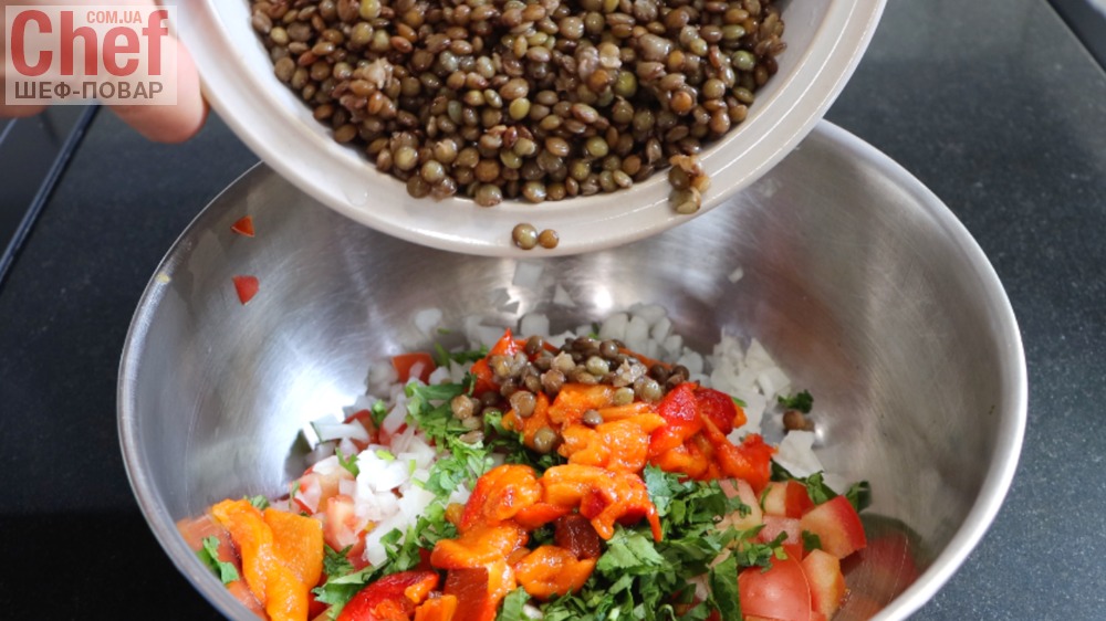 Марокканская кухня: постный салат с чечевицей // Вегетарианские рецепты 